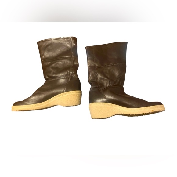 Vintage Weltschuh Winter Boots Dark Brown Leather Made in Germany Women's Sz 6.5 - Picture 4 of 8